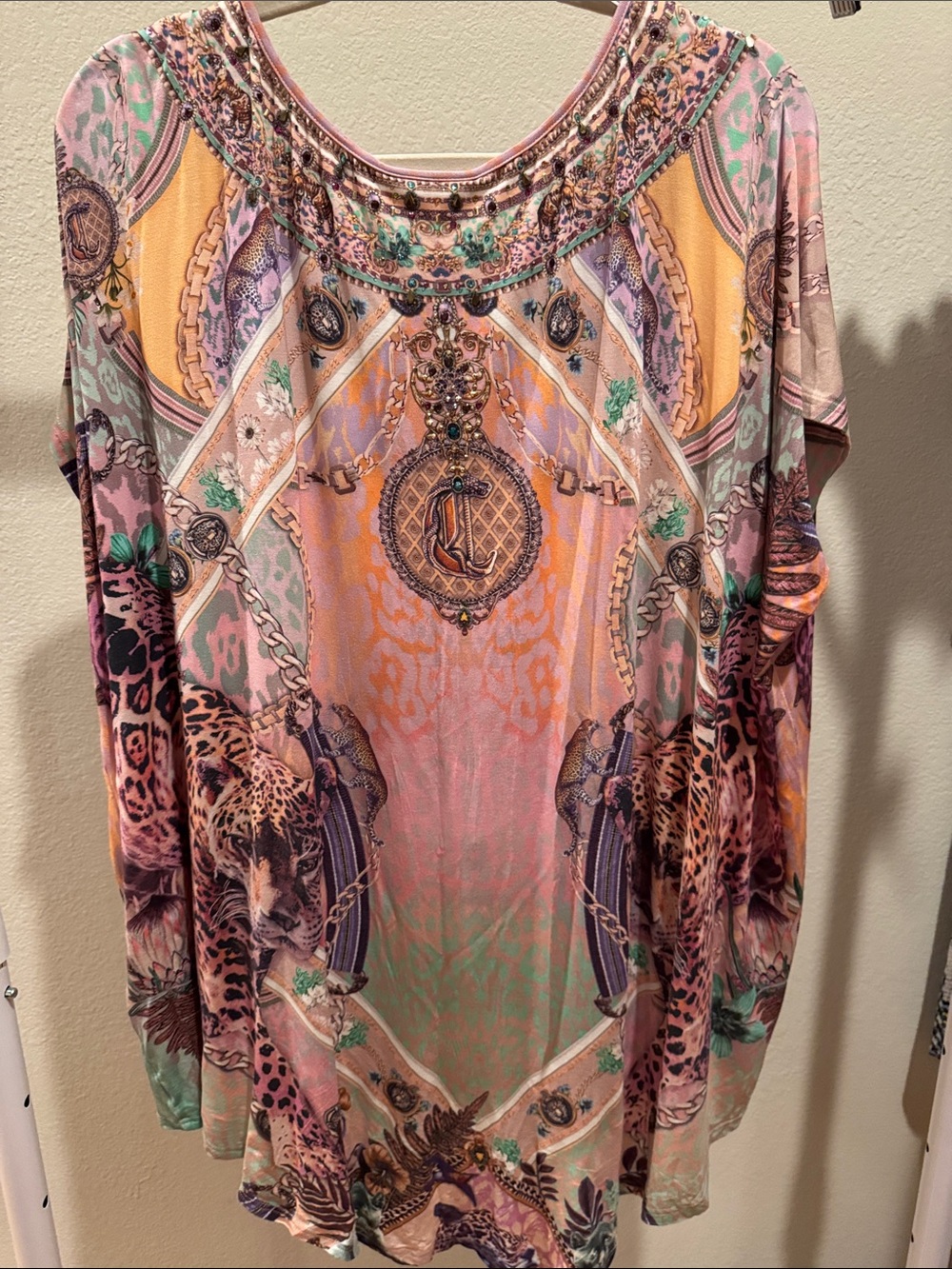 DO NOT BID. For Julia $349 CAMILLA Kitty Cat Club Loose Fit Tee! Sz XL - Picture 5 of 13